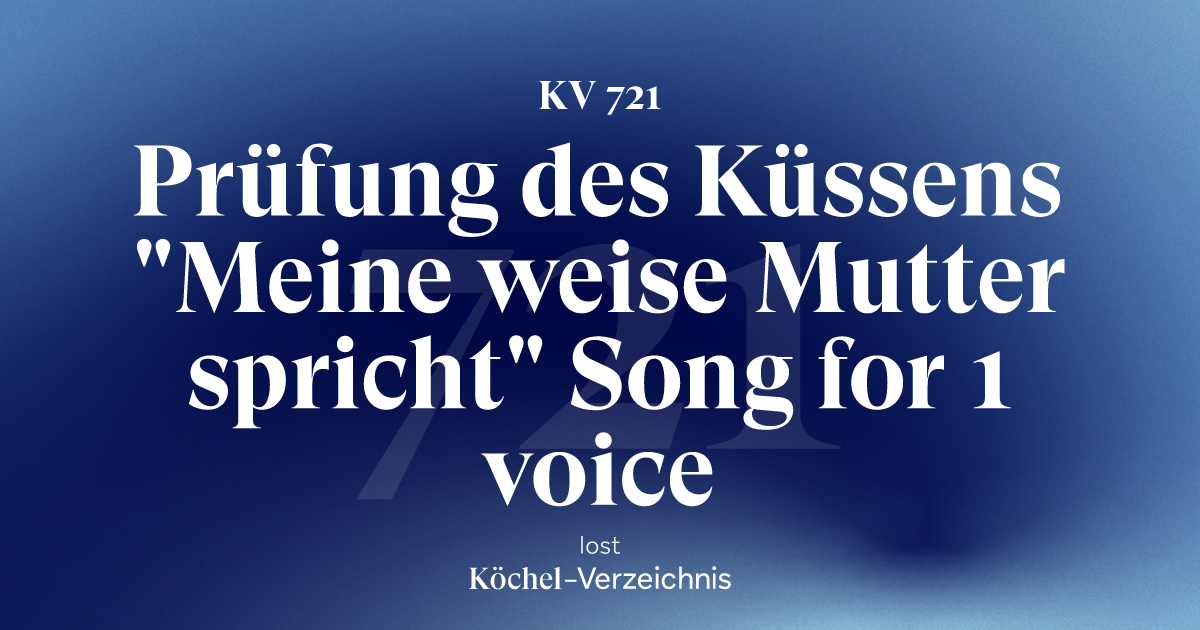 KV 721 – Prüfung des Küssens 
